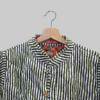 Handblock printed reversible jacket