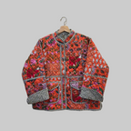 Handblock printed reversible jacket