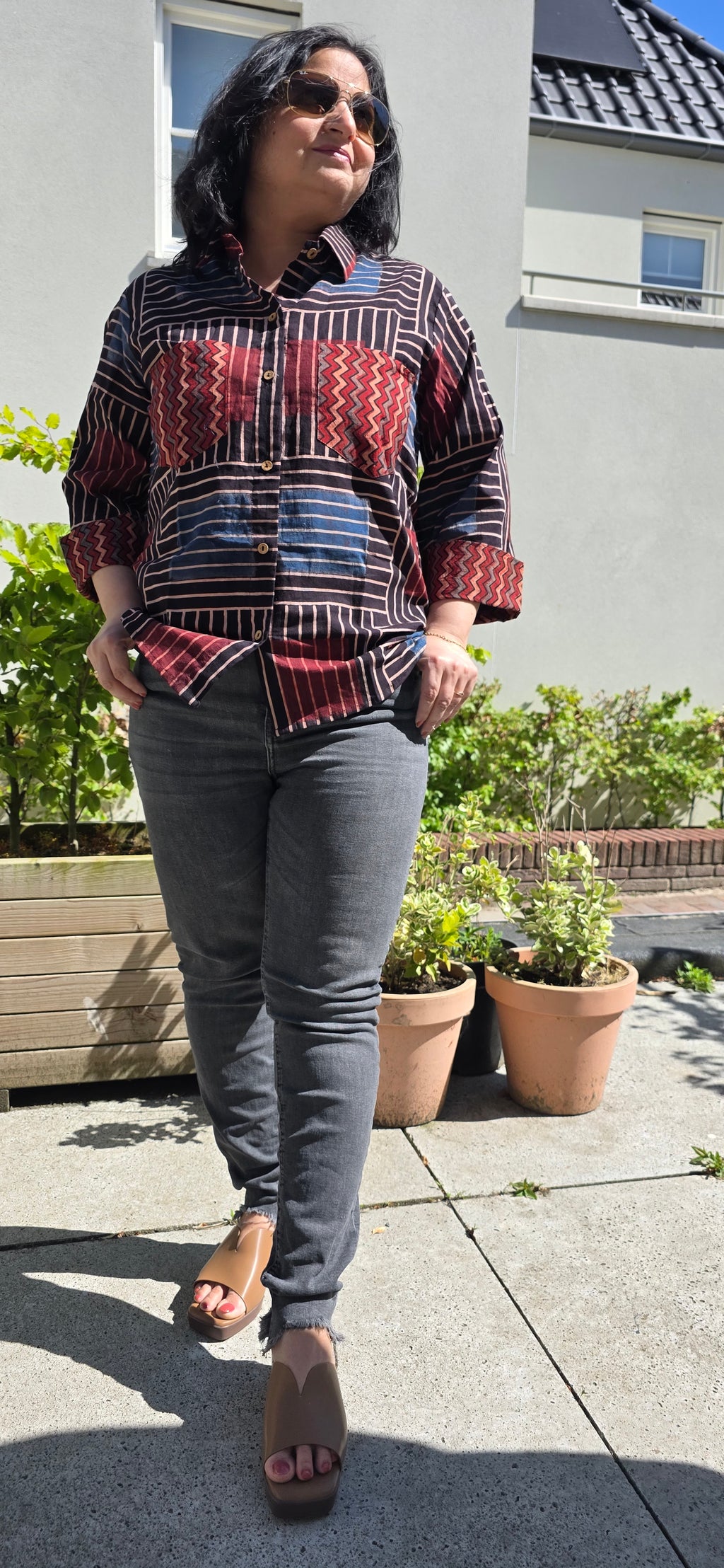 Cotton Ajrakh print shirt
