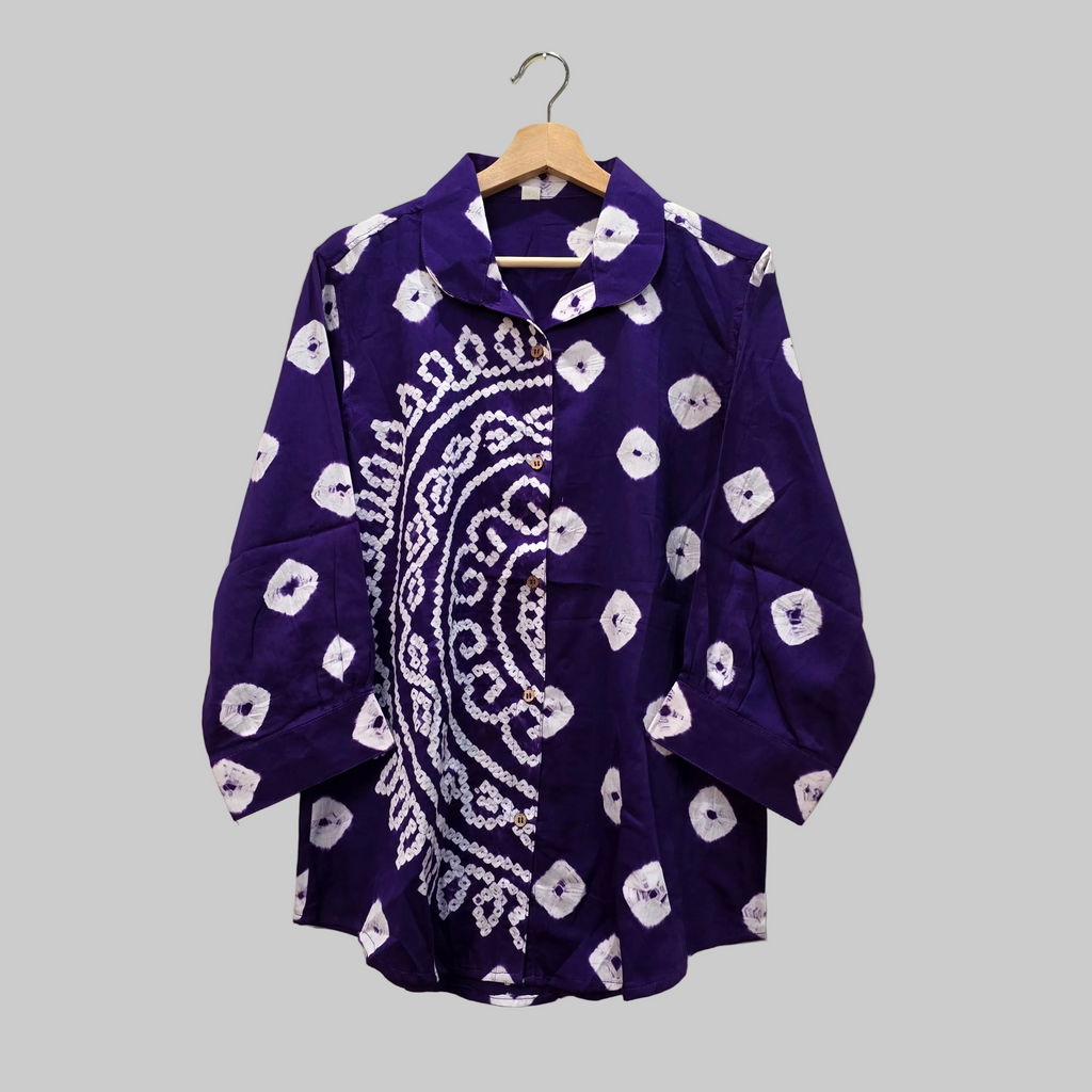 Purple half mandala blouse