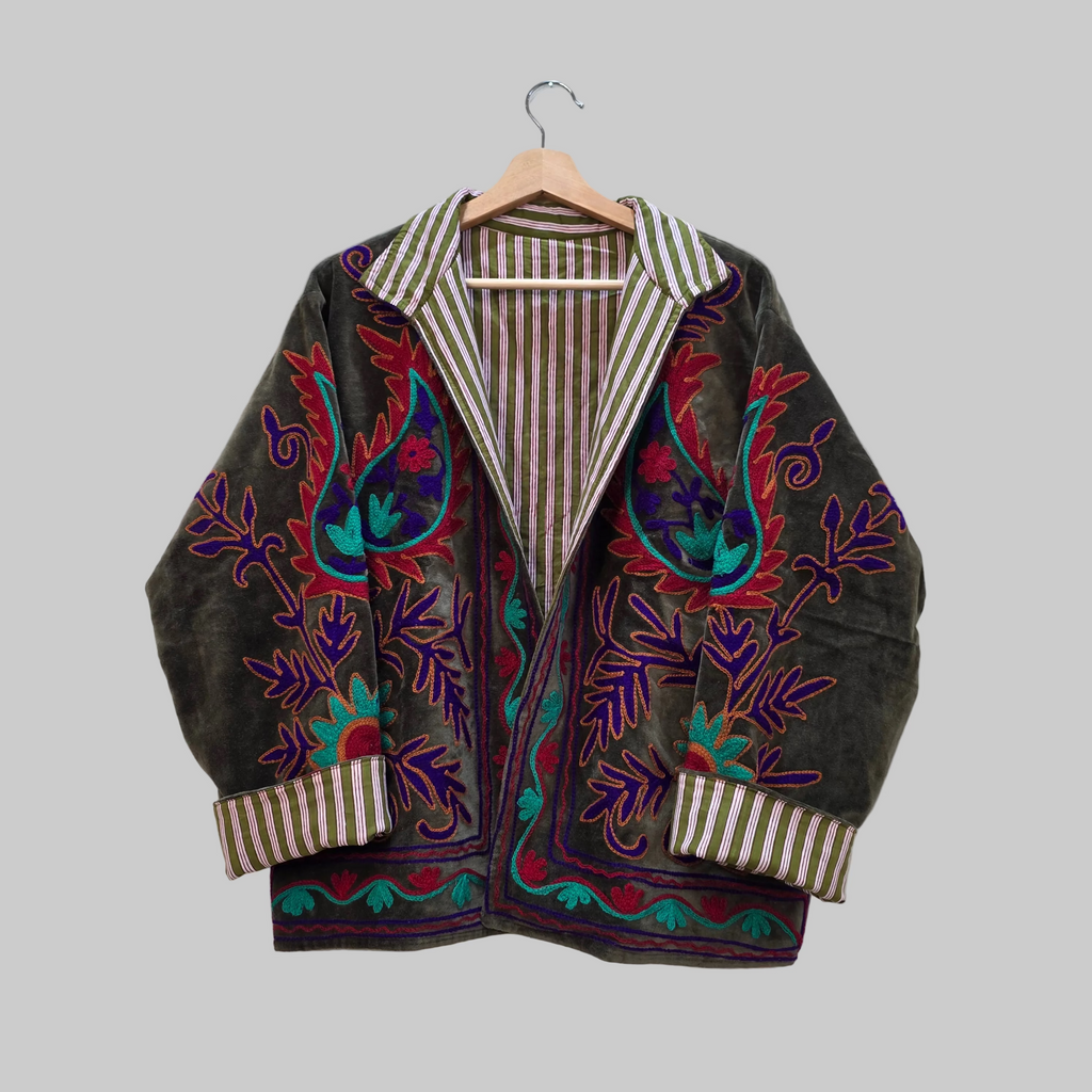 Mango Velvet Suzani jacket