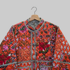 Handblock printed reversible jacket