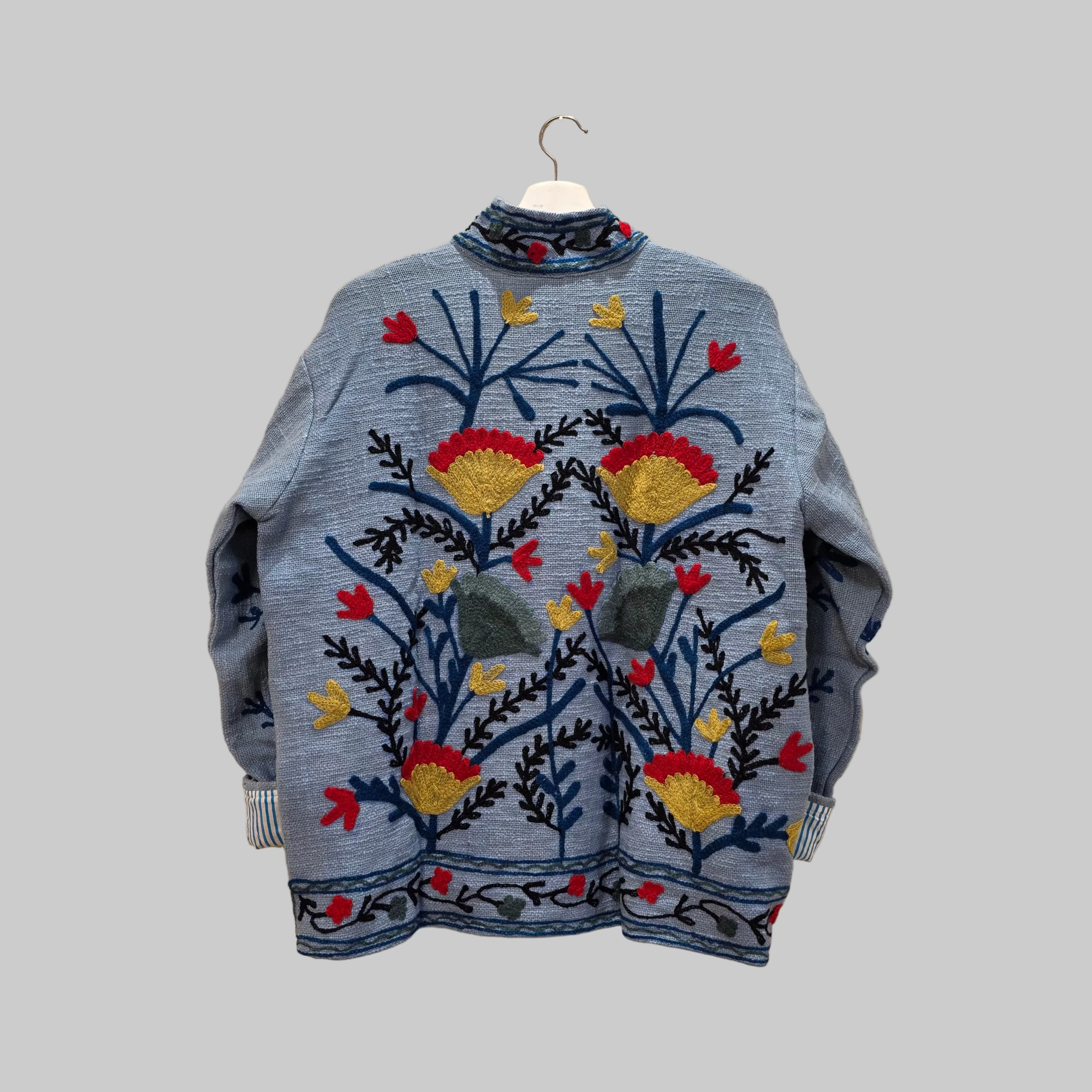 Flower Jute Suzani jacket