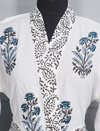 Handblock printed Bathrobe