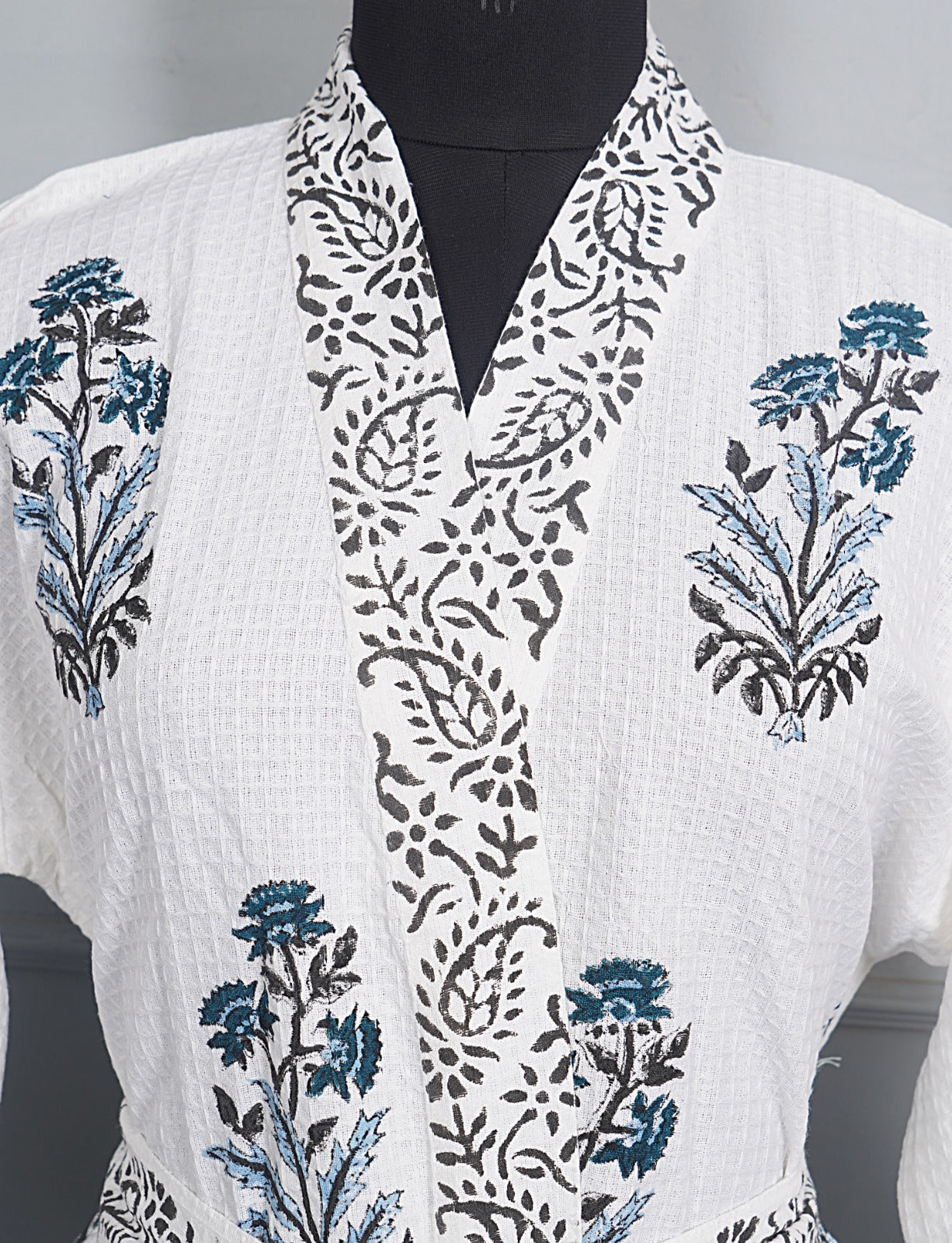 Handblock printed Bathrobe