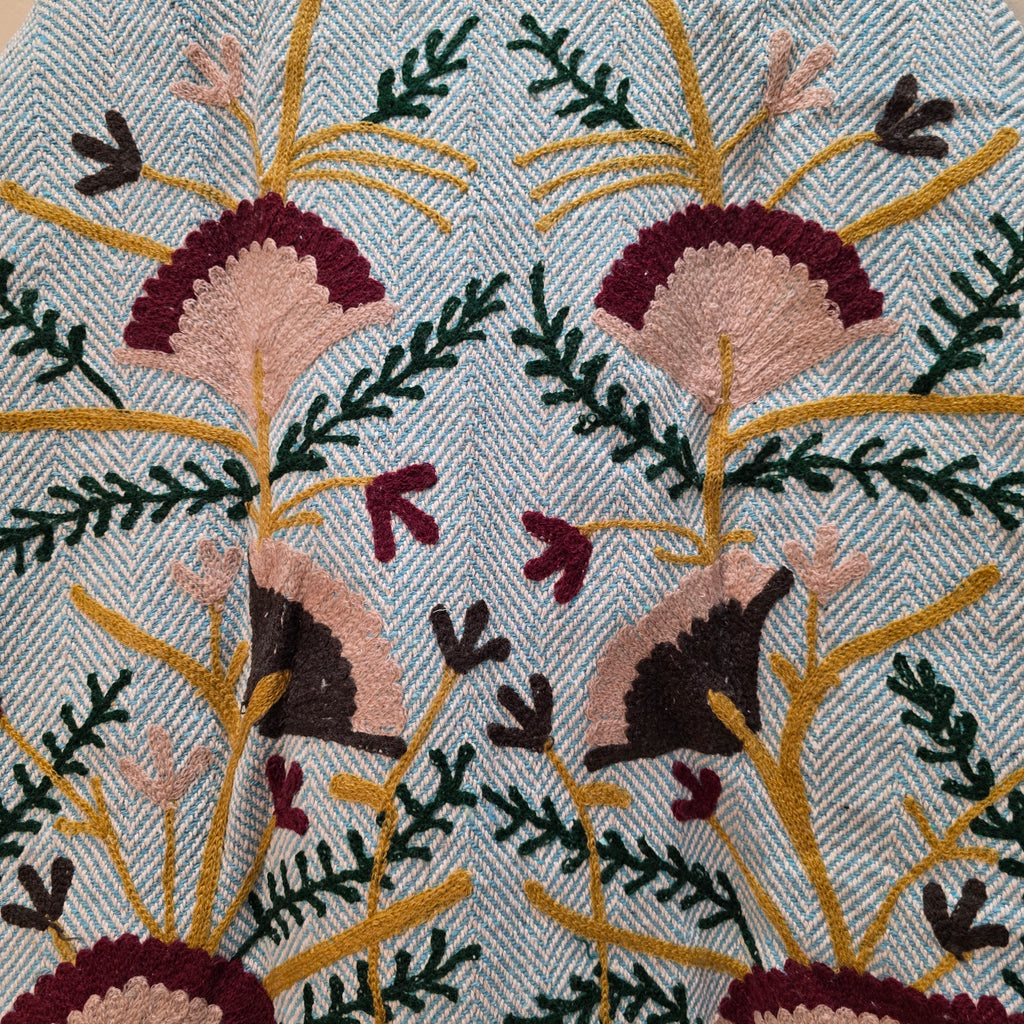 Flower thick Jute Suzani jacket