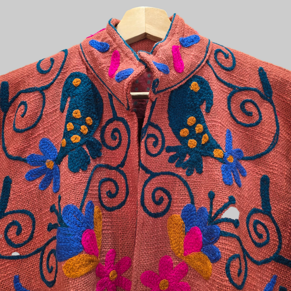 Parrot Jute Suzani jacket