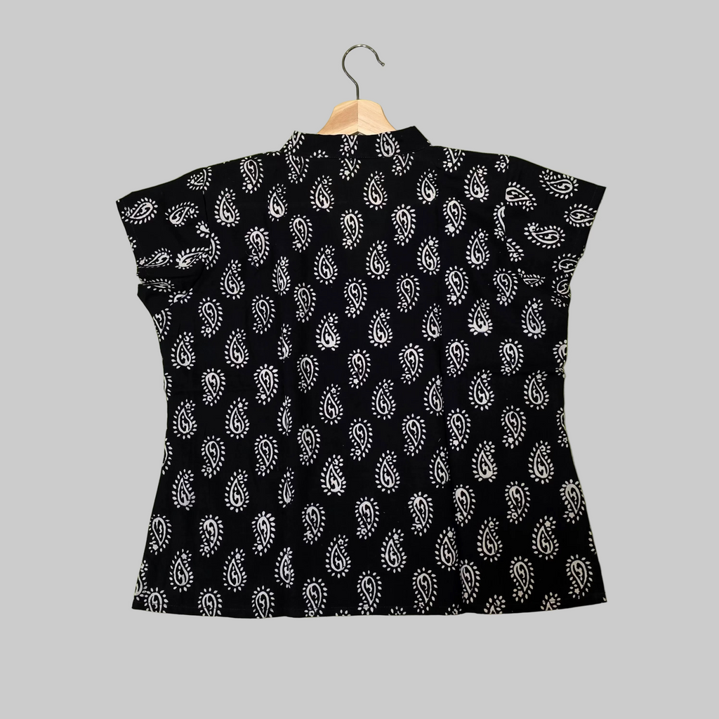 Cotton handblock short top