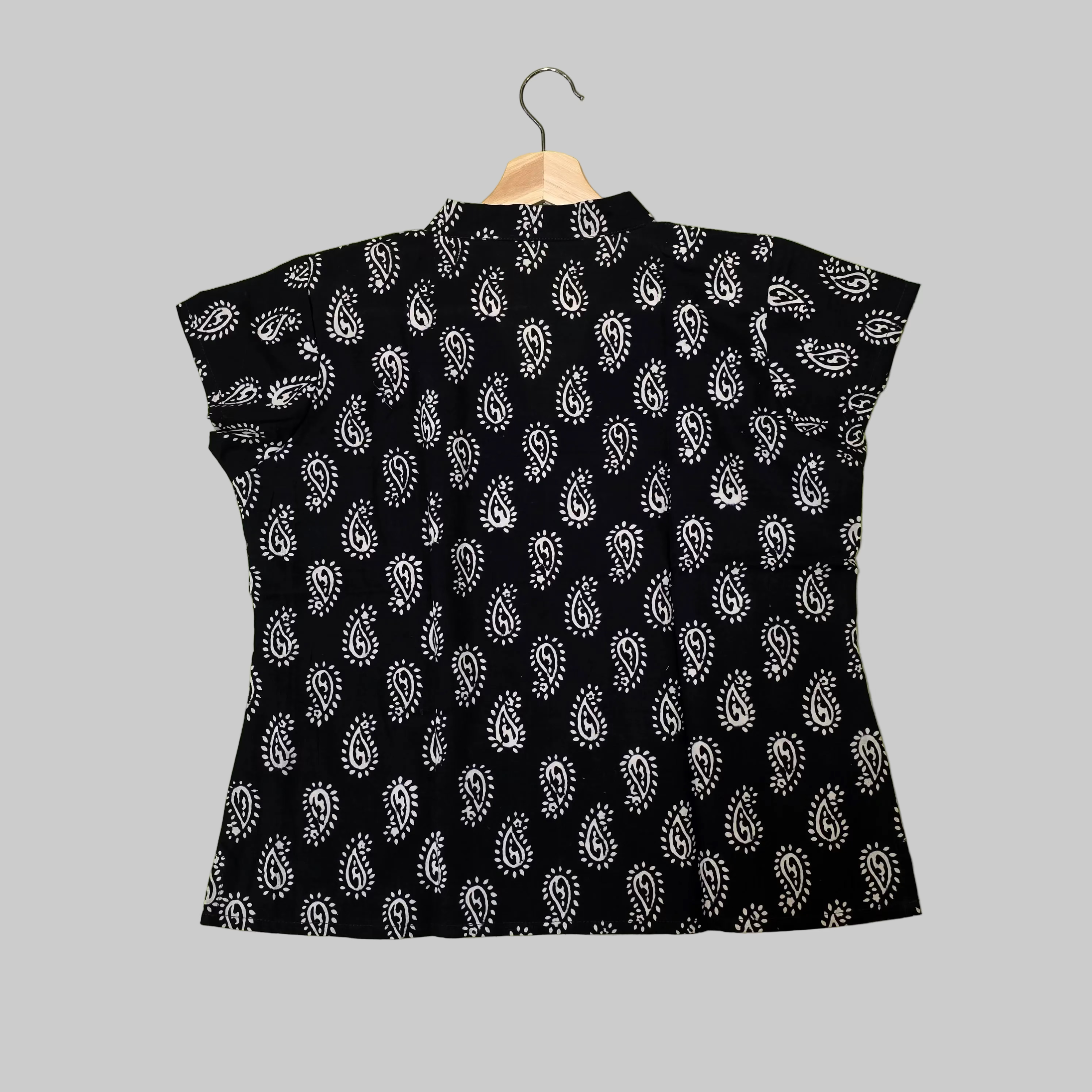 Cotton handblock short top
