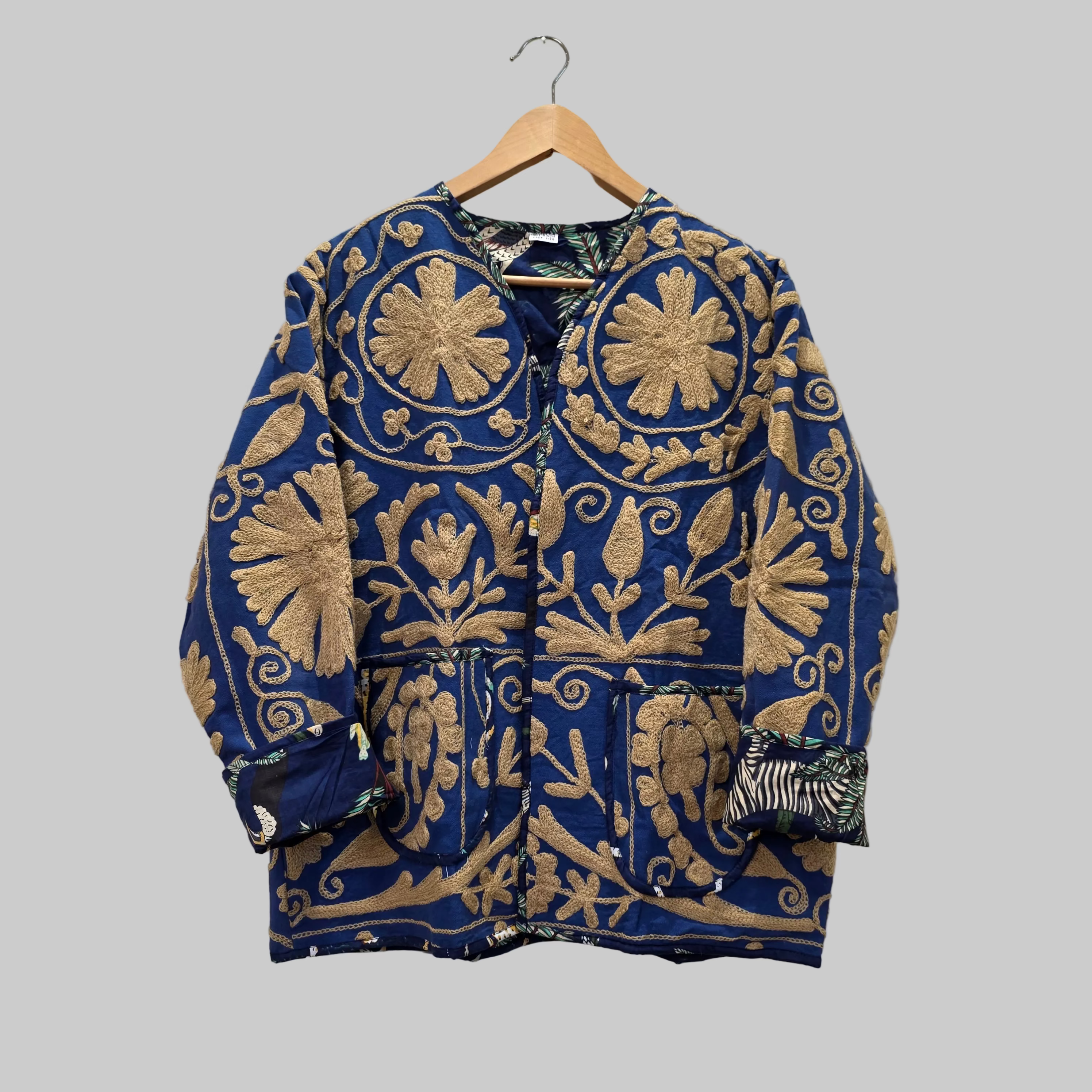 Cotton Suzani jacket, kimono style