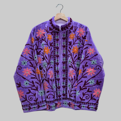 Small Flower Velvet Suzani jacket