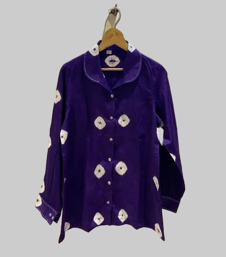 Purple Bandhani Shirt