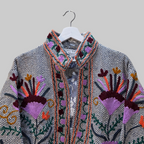 Flower thick Jute Suzani jacket