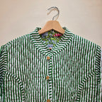 Handblock printed reversible jacket
