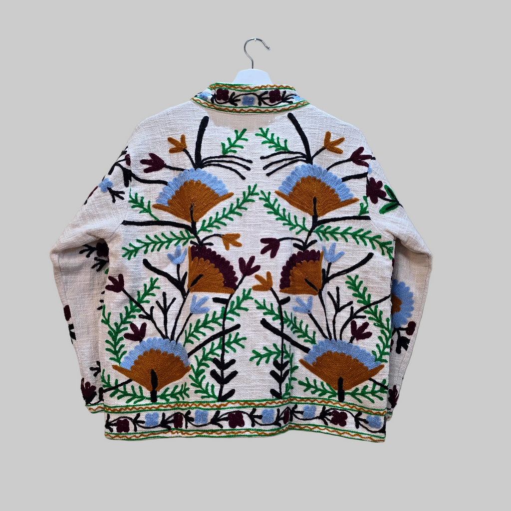 Flower Jute Suzani jacket