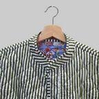 Handblock printed reversible jacket