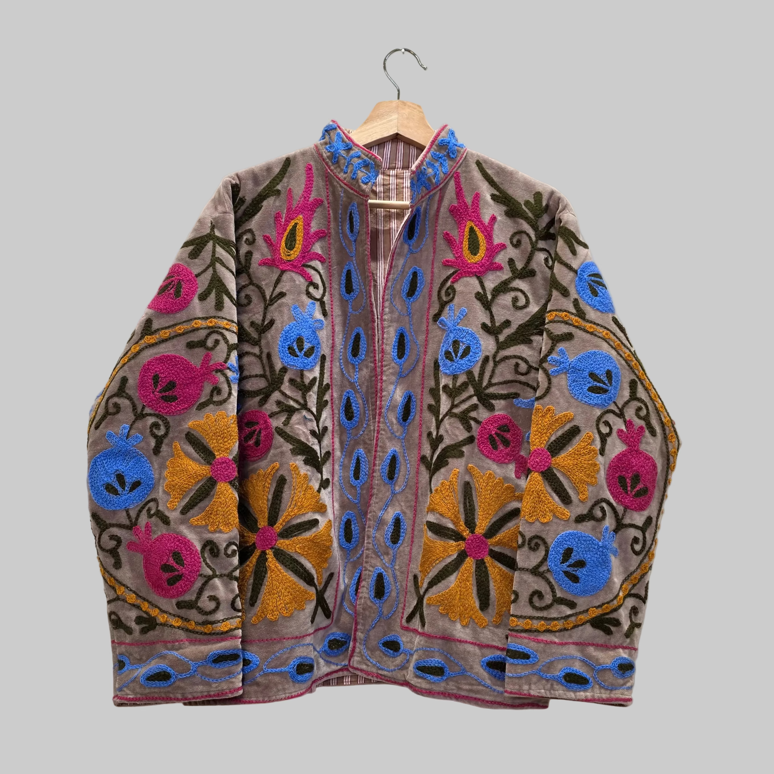 Pomegranate Velvet Suzani jacket