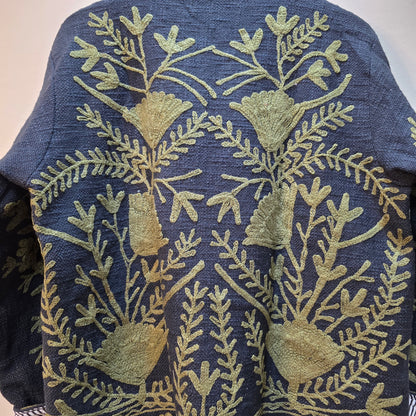 Flower Jute Suzani jacket