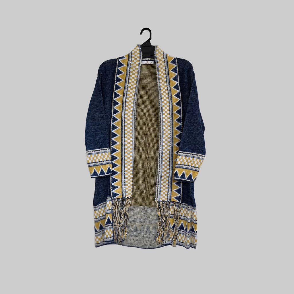 Woolen Shrug with boho style border