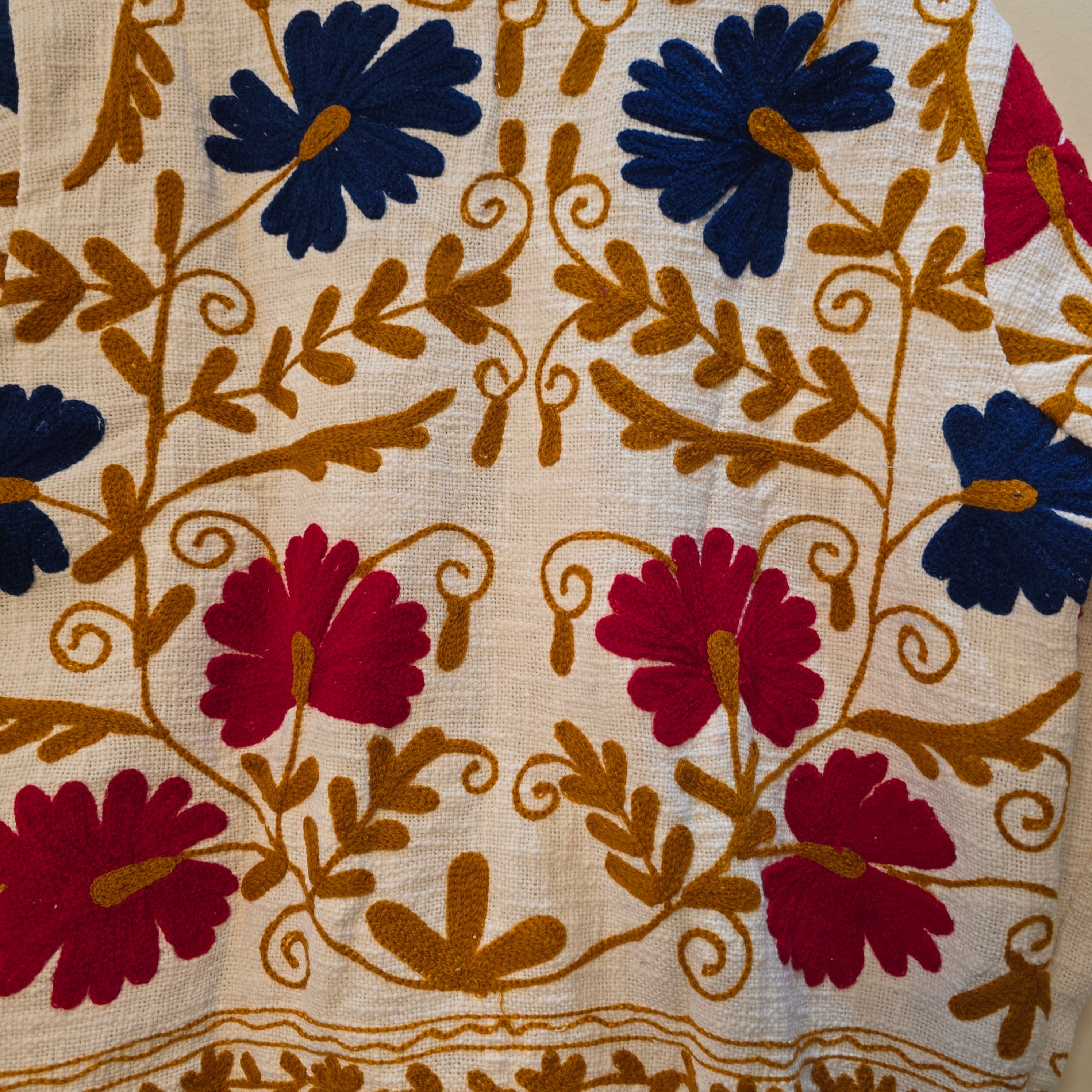 Flower Jute Suzani jacket