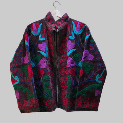 Wild Flower Velvet Suzani jacket