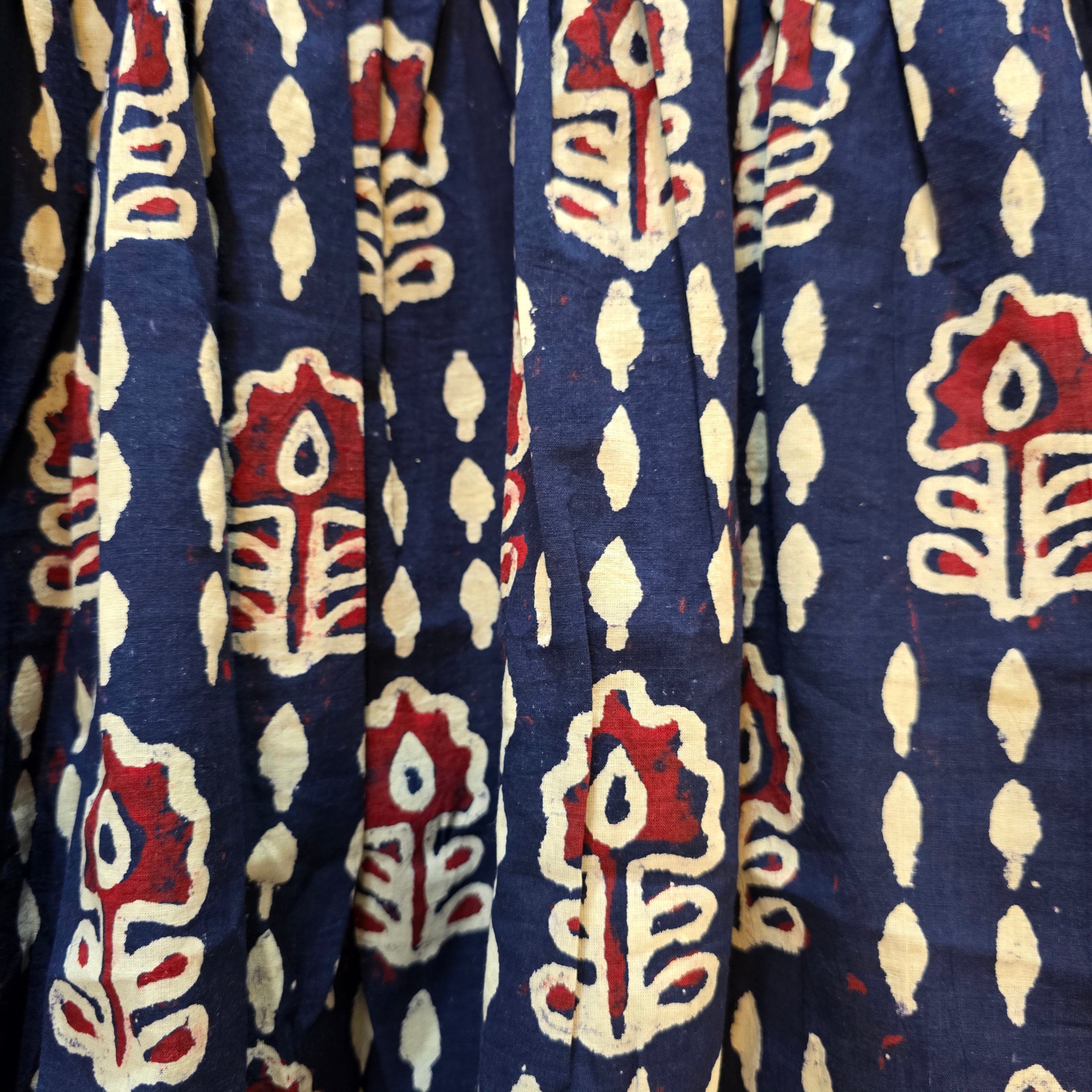 Cotton handblock(Bagru print) peplum top