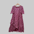 Handblock (Bagru print) Cotton frill dress