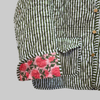 Handblock printed reversible jacket