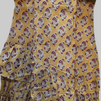 Handblock (Bagru print) Cotton frill dress