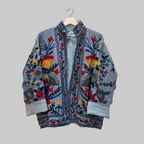 Flower Jute Suzani jacket