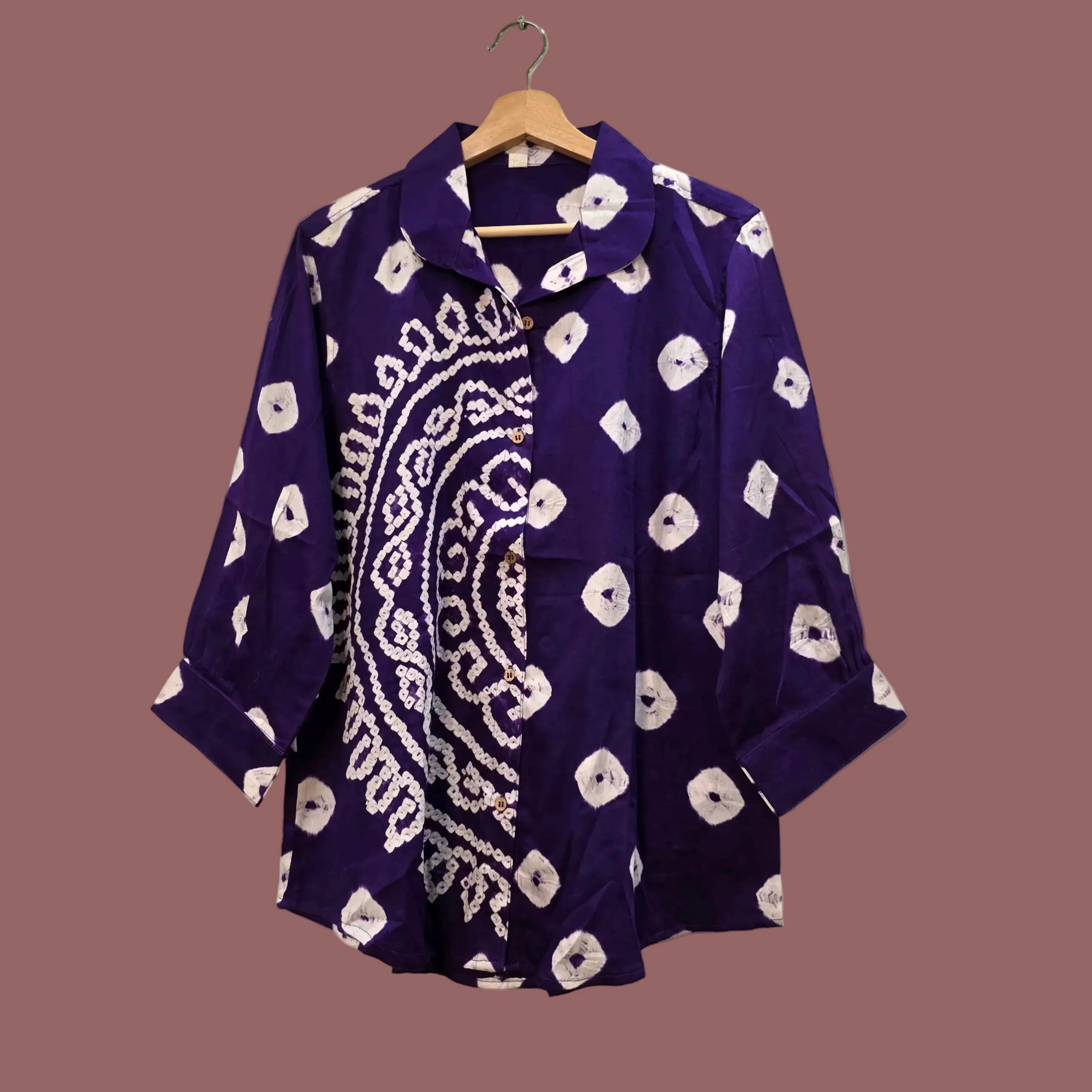 Purple half mandala blouse