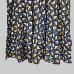 Handblock printed peplum dress