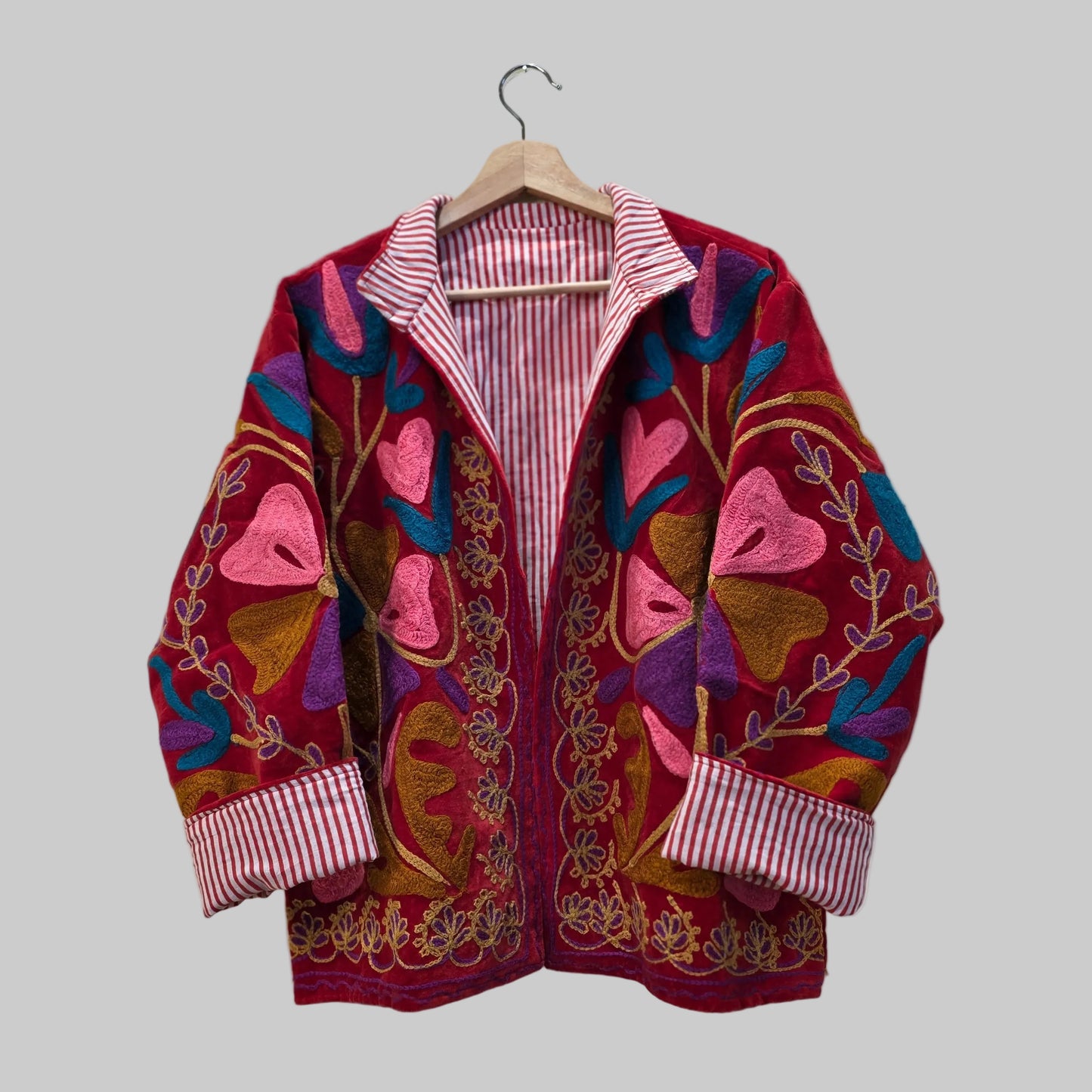 Wild Flower Velvet Suzani jacket