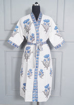 Handblock printed Bathrobe