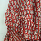 Handblock (Bagru print) Cotton frill dress