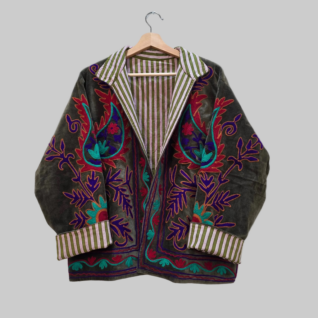 Mango Velvet Suzani jacket