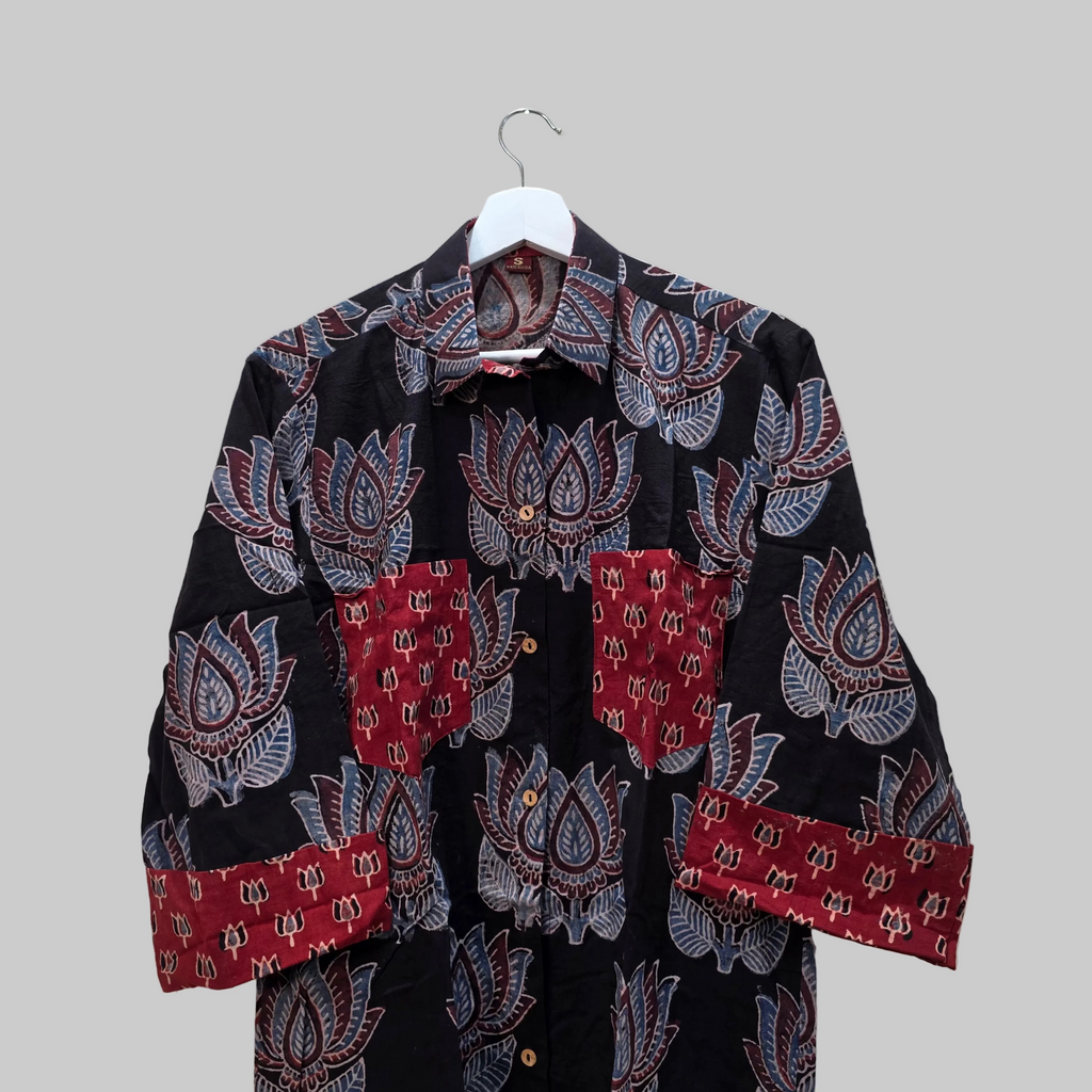 Handblock printed cotton shirt