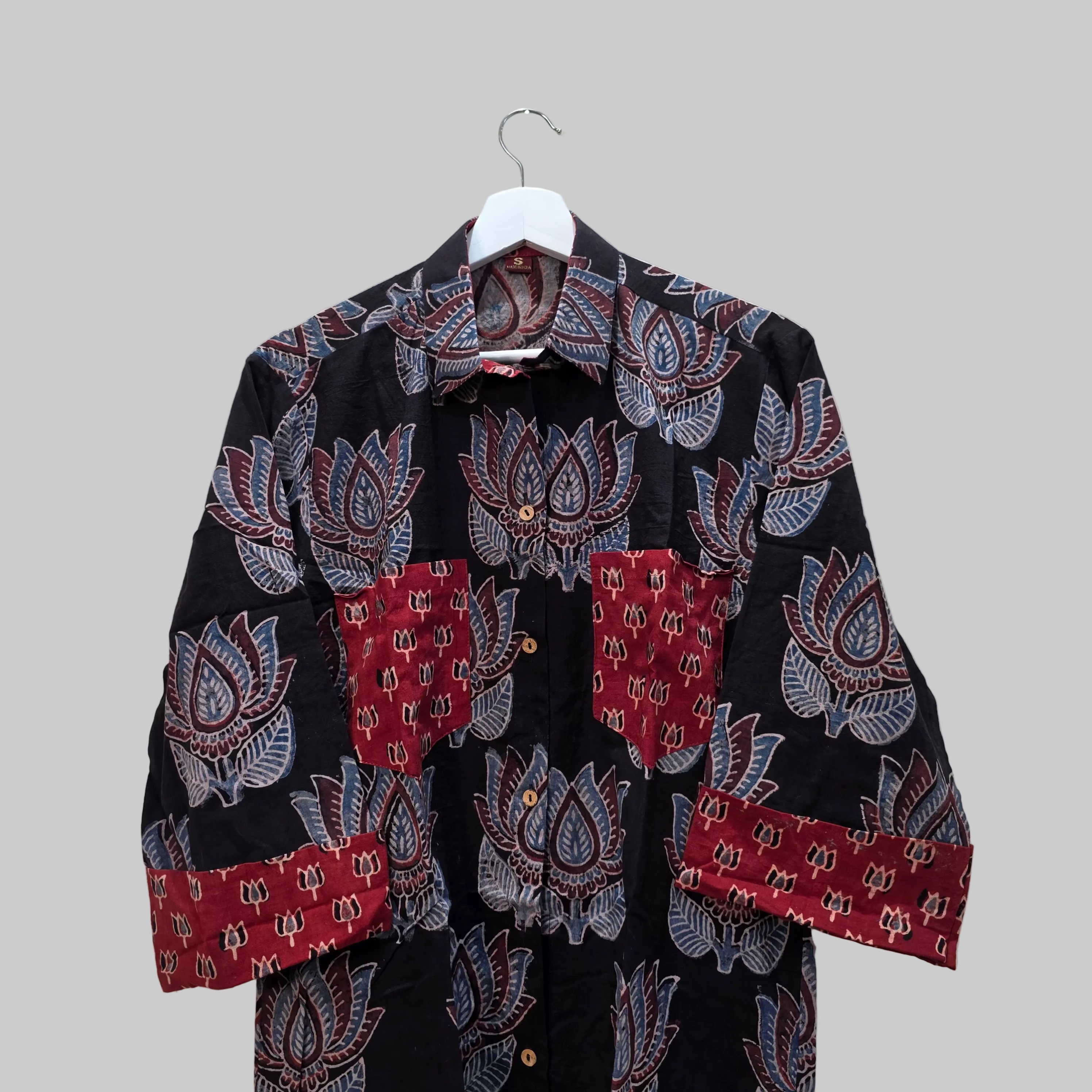 Handblock printed cotton shirt
