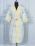 Handblock printed Bathrobe