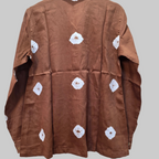 Brown Peacock Bandhani Shirt