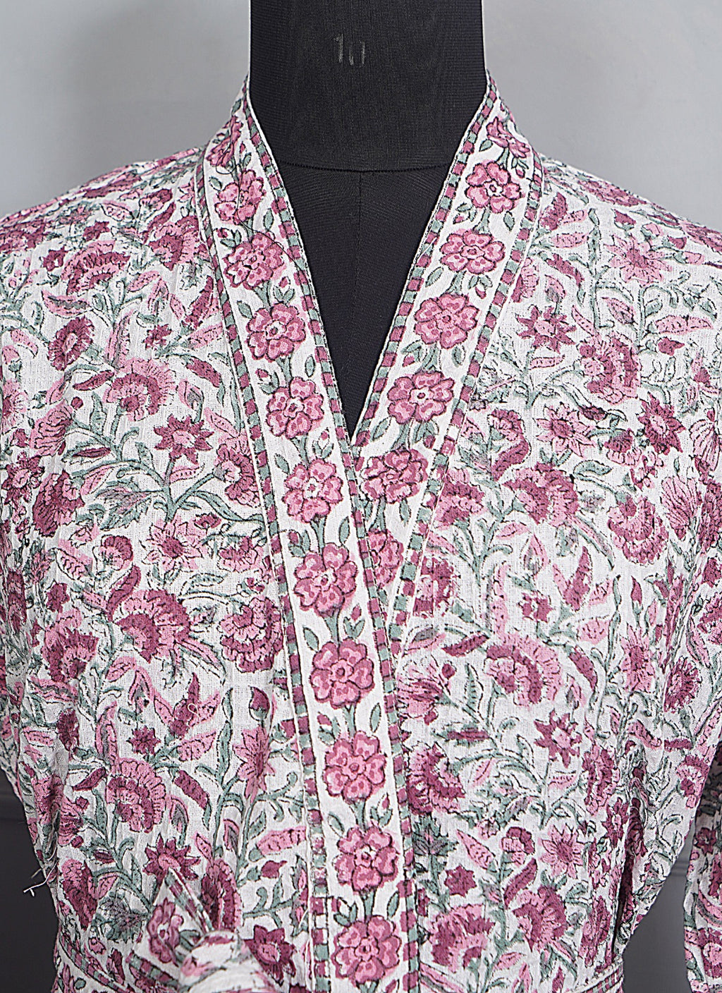 Handblock printed Bathrobe