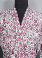 Handblock printed Bathrobe