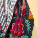 Wine n flowers Velvet Suzani jacket