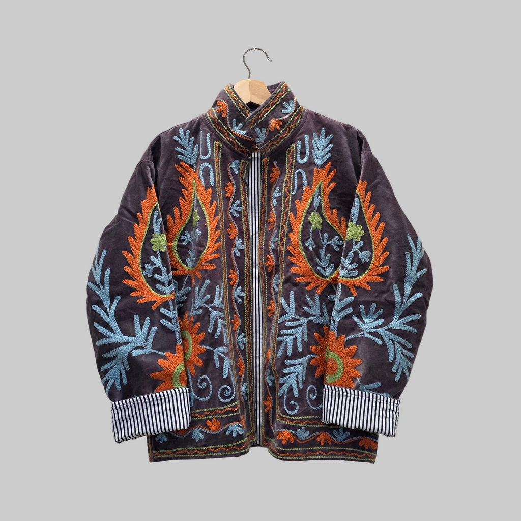 Mango Velvet Suzani jacket
