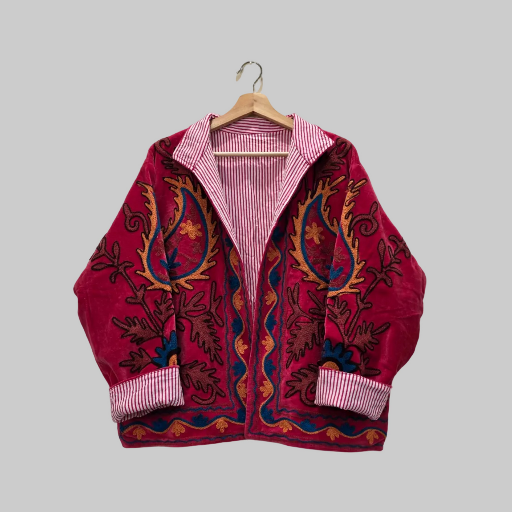 Mango Velvet Suzani jacket