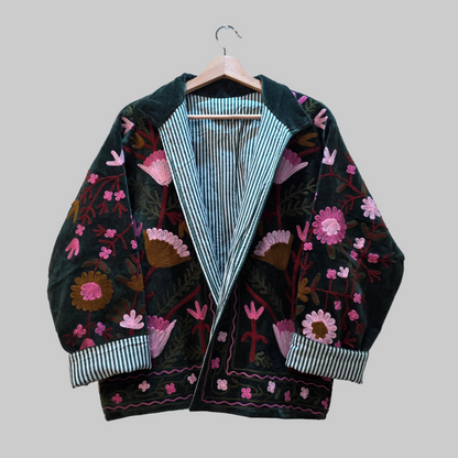 Flower Velvet Suzani jacket