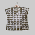 Cotton handblock short top