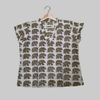 Cotton handblock short top