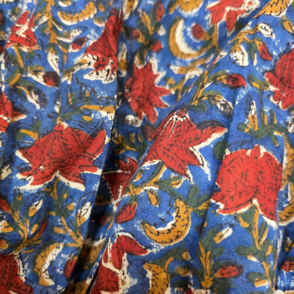 Cotton handblock(Bagru print) peplum top