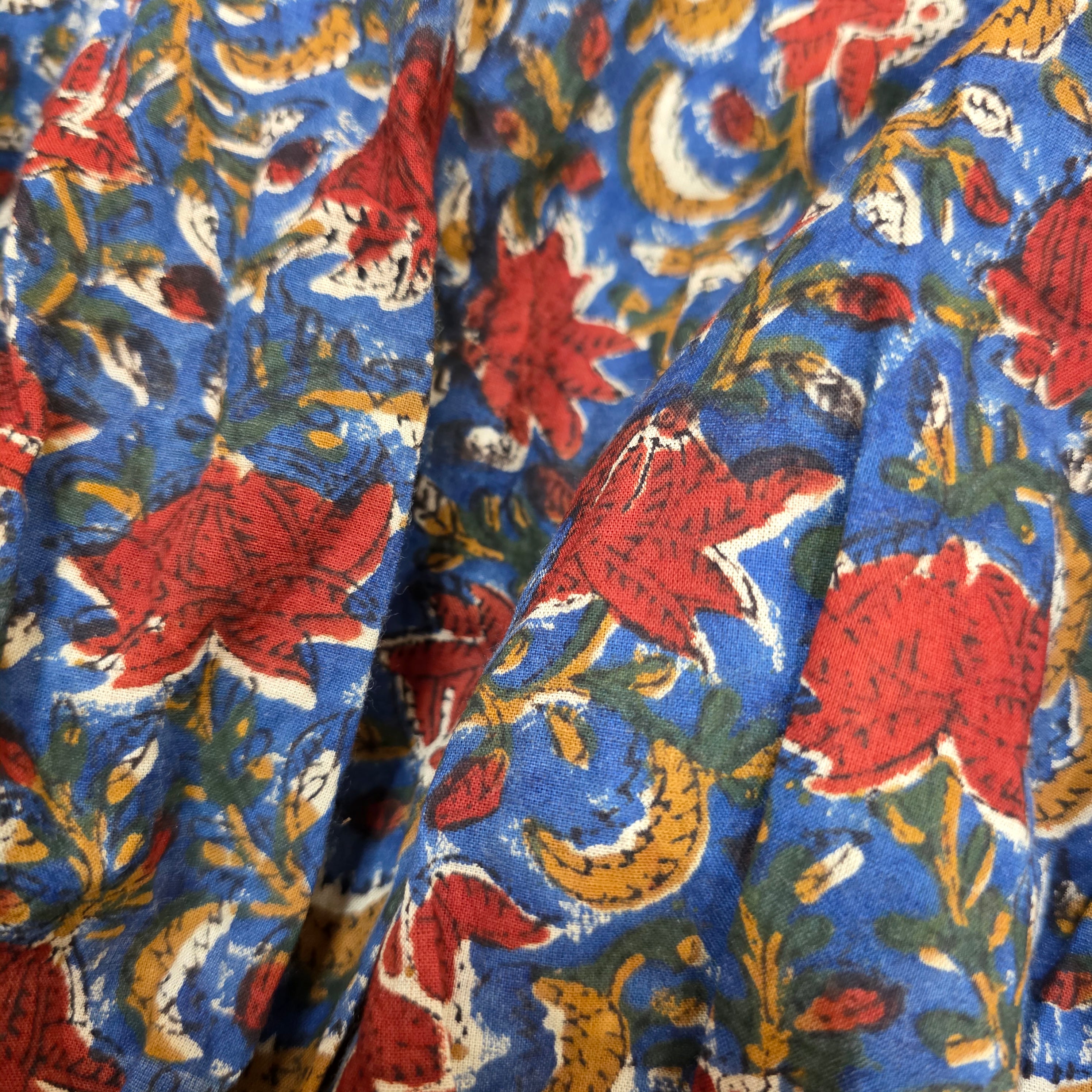 Cotton handblock(Bagru print) peplum top